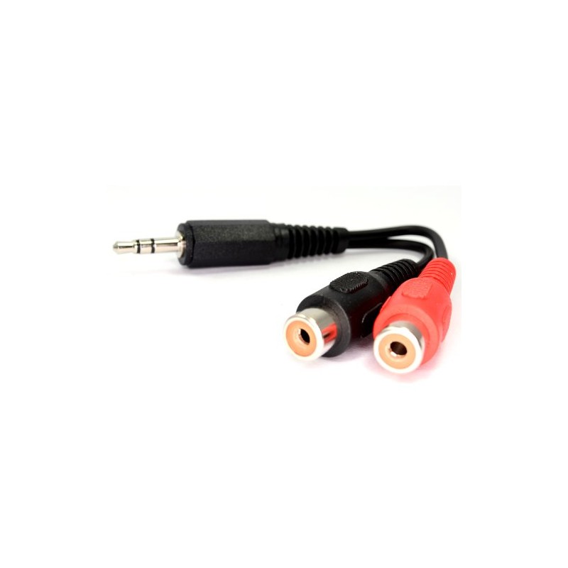 kenable 3.5mm Stereo Jack to Twin Phono RCA Sockets Adapter
