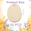 50-Piece Easter Crafts Set - Unfinished Wooden Eggs Pendant, Paint-Friendly