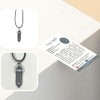 VIE Double Point Pencil Pendant, Black String (Grey Agate)
