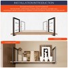 HARDJULAN 2-Tier Square Shelf Bracket, 26-3/8" Height, Wall/Ceiling Mount Storage