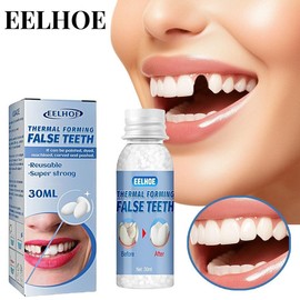 EELHOE Moldable Dental Gel Dentures Temporary Fillings Cavities and Teeth Fillings Temporary Tooth Filling Denture Kit Oral False Tooth Fake