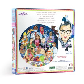 eeBoo eeBoo: International Women's Day 100 Piece Round Puzzle, Perfect Project for Little Hands, Aids in Development of Pattern and Shape, Offers Children a Challenge