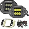 OFFROADTOWN Flush Mount LED Pods with Wiring Harness, 5'' 12,000LM