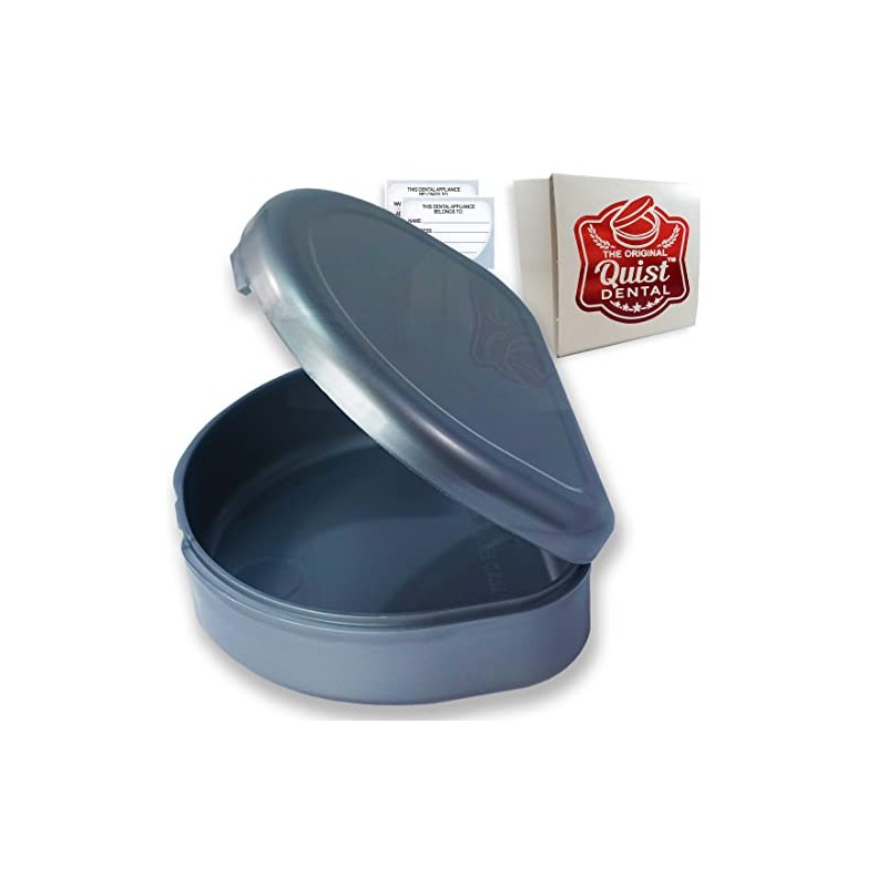 QUIST (TM) Solid Orthodontic Retainer Case (Grey)