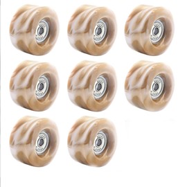 Yidome 8 Piece 82A 58mm x 32mm QUAD Roller Skates Wheels with 608RS Bearings double Line Skates Wheels for Skateboard Roller Skates Wheel(Gold Pink)