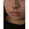 QWALIT Black Fake Septum Ring Fake Septum Piercing Faux Septum