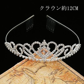 Tiara Headband Hair Accessories Headdress Crown Clasp Crown Child Costume Dress Girls Shichi-Go-San Wedding Coming of Age Birthday Wedding Hair Ornament