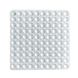 PTAPIPI 100 PCS Self-Adhesive Bumper Pads Hemispherical Shape Noise Dampening Rubber Feet for Cabinets, Small Appliances, Electronics, Picture Frames, Furniture, Drawers, Cupboards. (Clear)