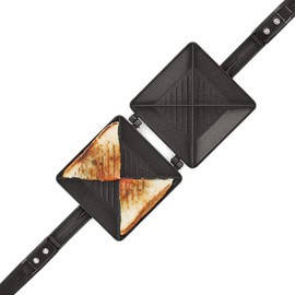 Hand Toaster Sandwich Maker Non-Stick Quadra 4 Cut Sandwich Gas Toaster Panini Maker Non-Stick Coated Plates Hot Sandwich Maker