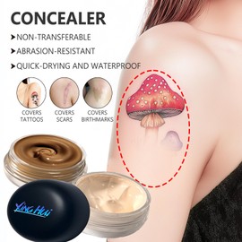 Tattoo Cover Up Makeup Waterproof 2 colors Smooth Tattoo Cover,Invisible Tattoo Concealer Set, Long Lasting Suitable for Tattoo,Dark Spots, Scars,natural and realistic,use on body for Women Men