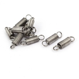 sourcing map 10 pieces 0.8 mm x 8 mm x 30 mm 304 stainless steel tension springs silver colour