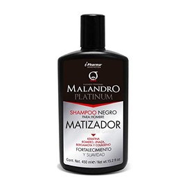 Shampoo Matizador de canas negro brinda hidratación y suavidad Malandro 450 ml                                                                        