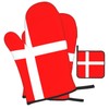 Denmark Danish Flag Oven Mitts Pot Holders Sets, Kitchen Glove
