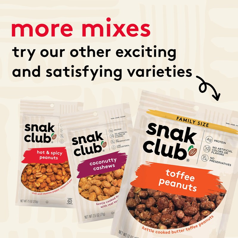 Snak Club Honey Cashews, Honey Glazed Nuts, Kosher Snack, 2.5