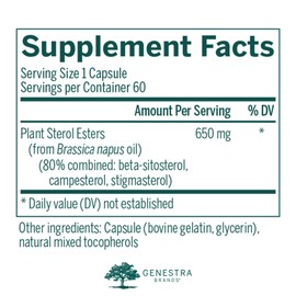 Genestra Brands Col-Sterol | Support for Healthy Total and LDL Cholesterol Levels | 60 Capsules