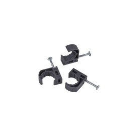 Oatey 33910 Barbed (12 included in Polybag), 0.5", Gray Half Pipe Clamps with Nails, No Size