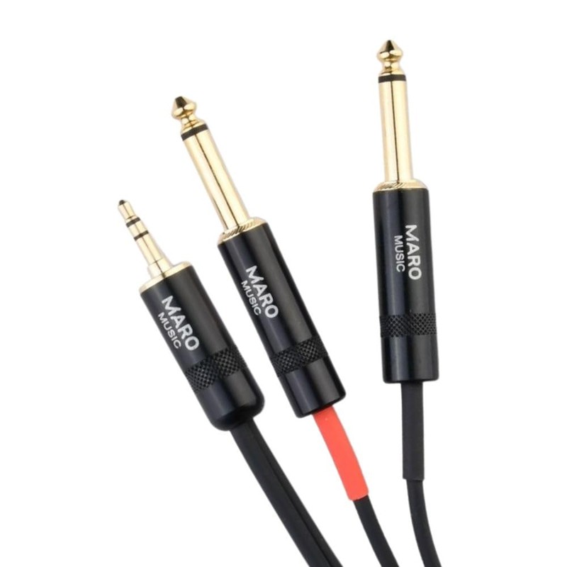 Maro 3.5mm 1/8" TRS to Dual 6.35mm 1/4" TS Mono