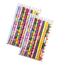 24 Pcs Wooden Pencil with Eraser Rabbit Easter Colorful Pencils Novelty Kids Pencils Fun School Supplies Easter Parties Holiday Gift Office School Students Teachers Supply Writing (24pcs, Easter)
