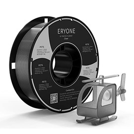 ERYONE PETG Filament for 3D Printer, 1.75mm, +/-0.03mm, 1kg(2.2LBS)/Spool,Transparent