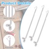 PAGOW 10 Pcs Latch Hook, Serging Crochet Hook Sewing Needles,