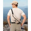 PELLIOT Large Fanny Pack Crossbody Bag Water Repellent Waist Pack