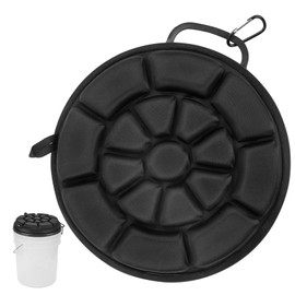 BLISSWILL Outdoor 5 Gallon Bucket Seat - 360° Swivel, Comfortable Foam Cushion for Hunting, Fishing, Gardening, Camping,sportsman's Bucket lid(Black