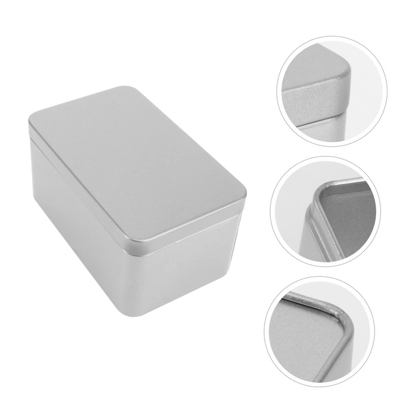 GLEAVI Rectangular Tinplate Storage Box Mini Portable Tea Leaf Container