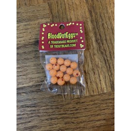 BloodDot Blood Dot Eggs Trout Beads 8mm Sun Orange