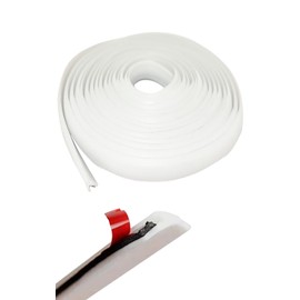 UB-Lab. Car Aero Molding Side Guard Gap Filling Tape Door Edge Guard Fender Mold (White) 10 mm × 8 mm × 5 m