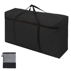WITERY Large Storage Bag 180L Garden Furniture Cushion With Zip Waterproof Sturdy 600D Oxford Under Bed Storage Bags Organizer Bags For Bedding Duvets Pillows Clothes Moving Home