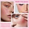 2PCS Blush Stick Liquid Blusher for Cheeks, Soft Lightweight Milk