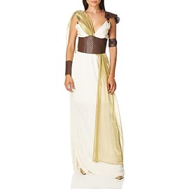 California Costumes Disfraz de reina guerrera espartana para mujer, Crema/Dorado, X-Small