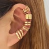 14K Gold Ear Cuff Earrings for Women 5Pcs Statement Silver