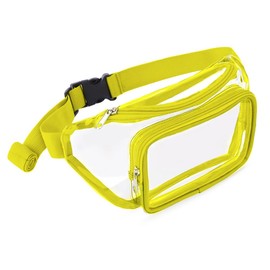 Hiflyer Clear Purses for Women - Fanny Pack Stadium Approved, Belt Bag Crossbody Bags (Yellow)