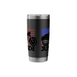 Just Ride American Flag Motorcycle Stainless Steel Insulated Tumbler