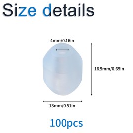 INCREWAY 100PCS Peg Hook Stoppers PVC Inventory Control Clips 4mm Pegboard Peg Locks for Retail Hooks (Clear)