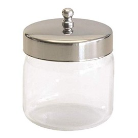 Grafco Glass Medical Sundry Jars with Lids, 6 x 6”, Clear Unlabeled Jars for Supplies (6 Count)