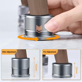 Niciksty Set of 4 Metal Furniture Risers, Adjustable 23-42 mm, Bed Height, Table Raiser, Chair Raiser, Sofa Raiser, Silver