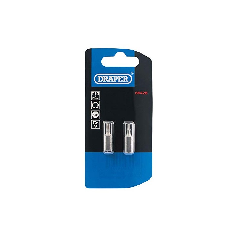 Draper 66830 t8 1/4" hex. tx-Star Insert bit 75mm Long