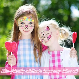 Weploda Pack of 20 Children's Tattoos, Unicorn Tattoos Set, Waterproof Children's Tattoos, Pink Unicorn Tattoo Stickers, Party Bags, Unicorn Birthday, Unicorn Gifts for Girls