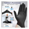 100 Guantes Nitrilo Negro Libre De Látex Y Vinil Sin