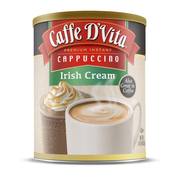 Caffe D'vita Cappuccino instantáneo – crema irlandesa – 16 oz
