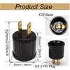JNXQWE Outlet to Socket Adapter,Plug-in Light Socket,Polarized 2-Prong Outlet to