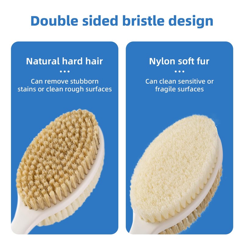 Bath Brush Long Handle for Shower, Back Scrubber for Shower,