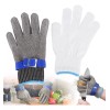 Cuero Guantes De Carnicero De Acero Inoxidable, Nivel 5 Anticortes