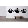 Weightlifter Holds Barbell Fitness Wall Decals - Gym Barbell Wall