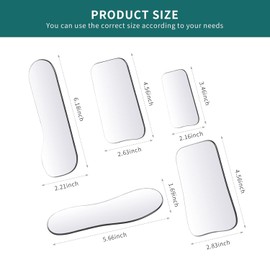 DENTASOP 5 Piece Intraoral Mirror, Orthodontic Intraoral Photography, 2 Sided Reflector, Clinical Dentist, Professional Dental Occlusal Photographic Oral Mirror