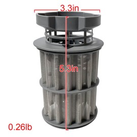 GOLICC Dishwasher Micro Filter 00645038 for Bosch Kenmore, Upgraded Heavy-Duty Nylon Replacement AP4339631, 00651097, 1560725, 651097, AH3479708, EA3479708, PS3479708, PS8730270 with Quick-Install Kit