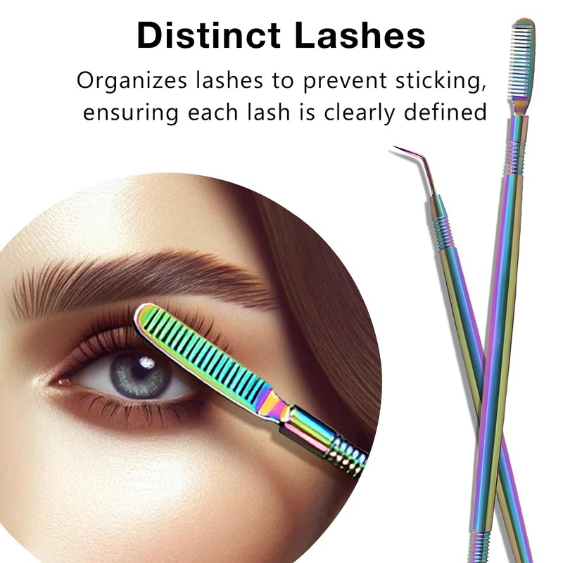 Jaasuee 2-Piece Eyelash Lift Perm Tool Set - Stainless Steel