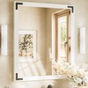 TETOTE White Wooden Mirror for Bathroom Vanity 30 x 36